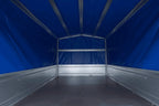 Trailer with tarpaulin GARDEN TRAILER 201 TIPP [with support wheel, blue high tarpaulin and high bows]