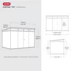 Keter Cortina 11ft x 7ft Grey Composite Garden Storage Shed