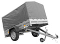 Car trailer GARDEN TRAILER 201 TIPP with support wheel, tarpaulin and high frame