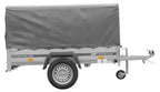Car trailer GARDEN TRAILER 201 TIPP with support wheel, tarpaulin and high frame