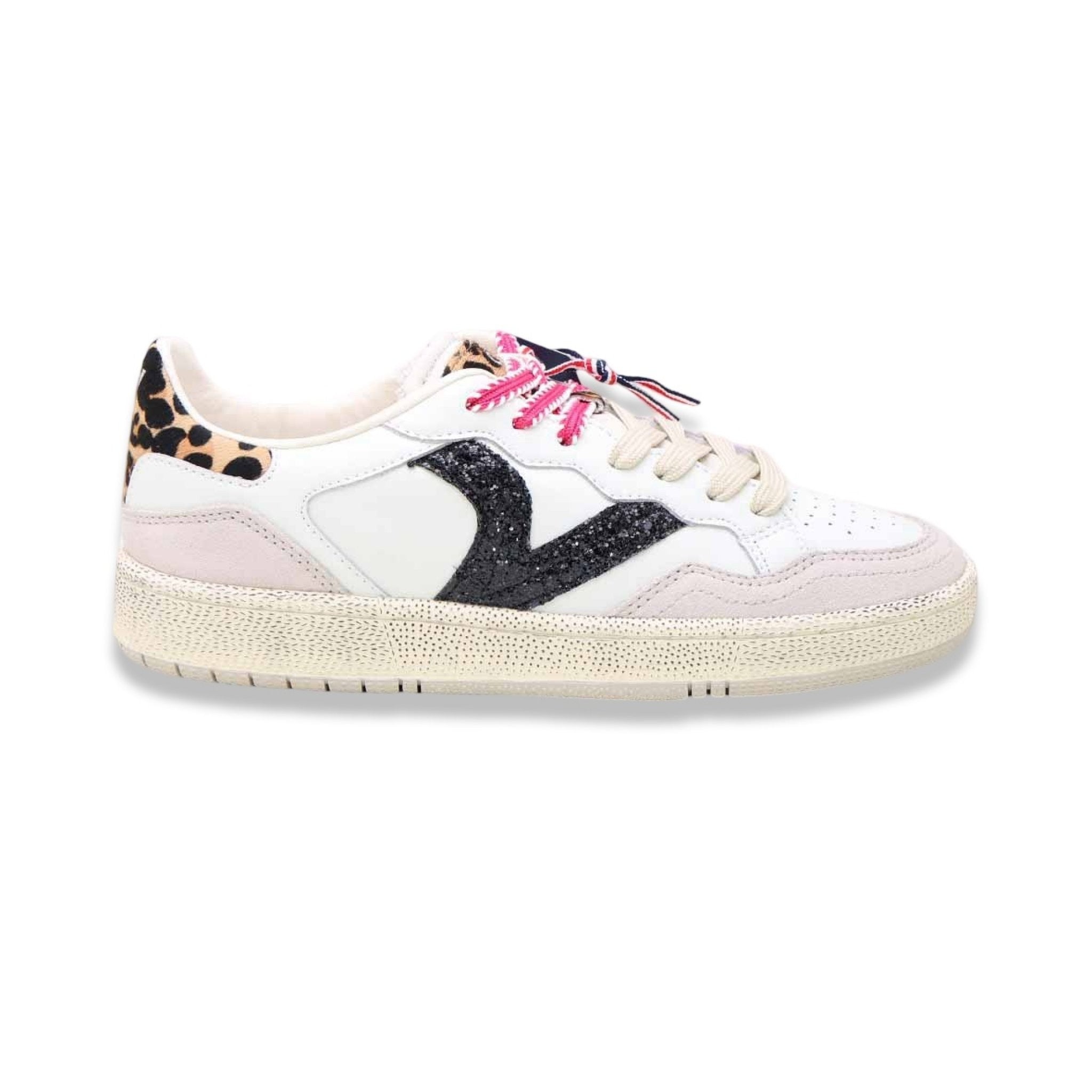 Victoria smash glam blanco leopardato