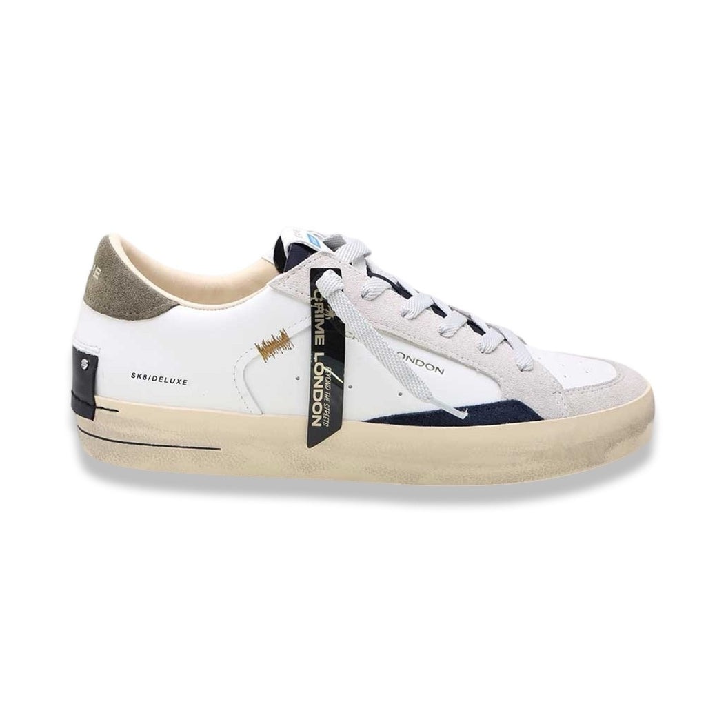 Crime London sk8 deluxe white green