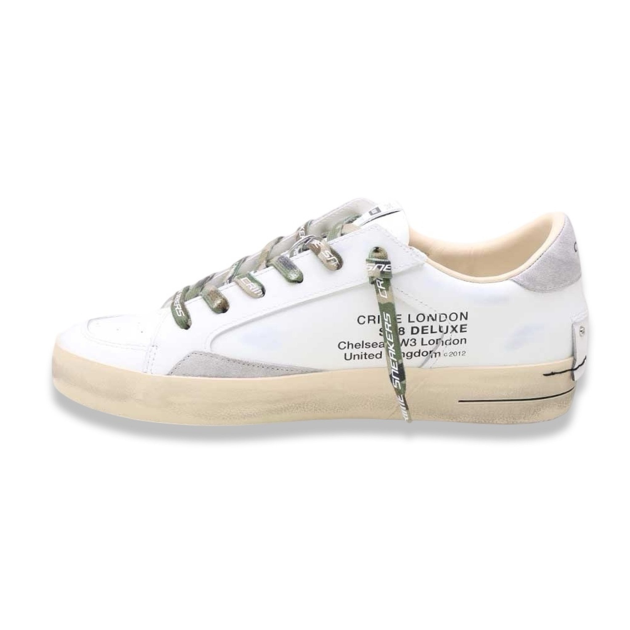 Crime london sk8 deluxe white grey