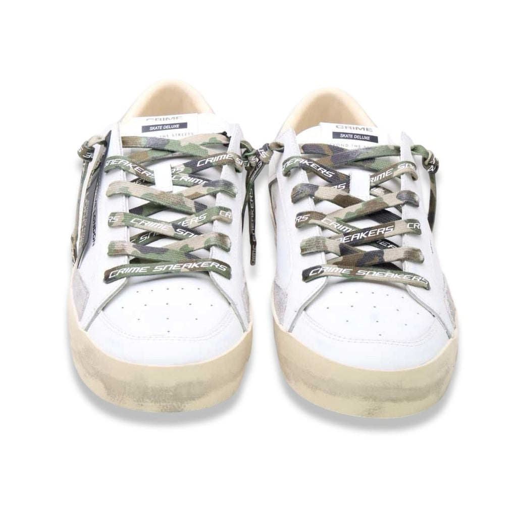 Crime london sk8 deluxe white grey