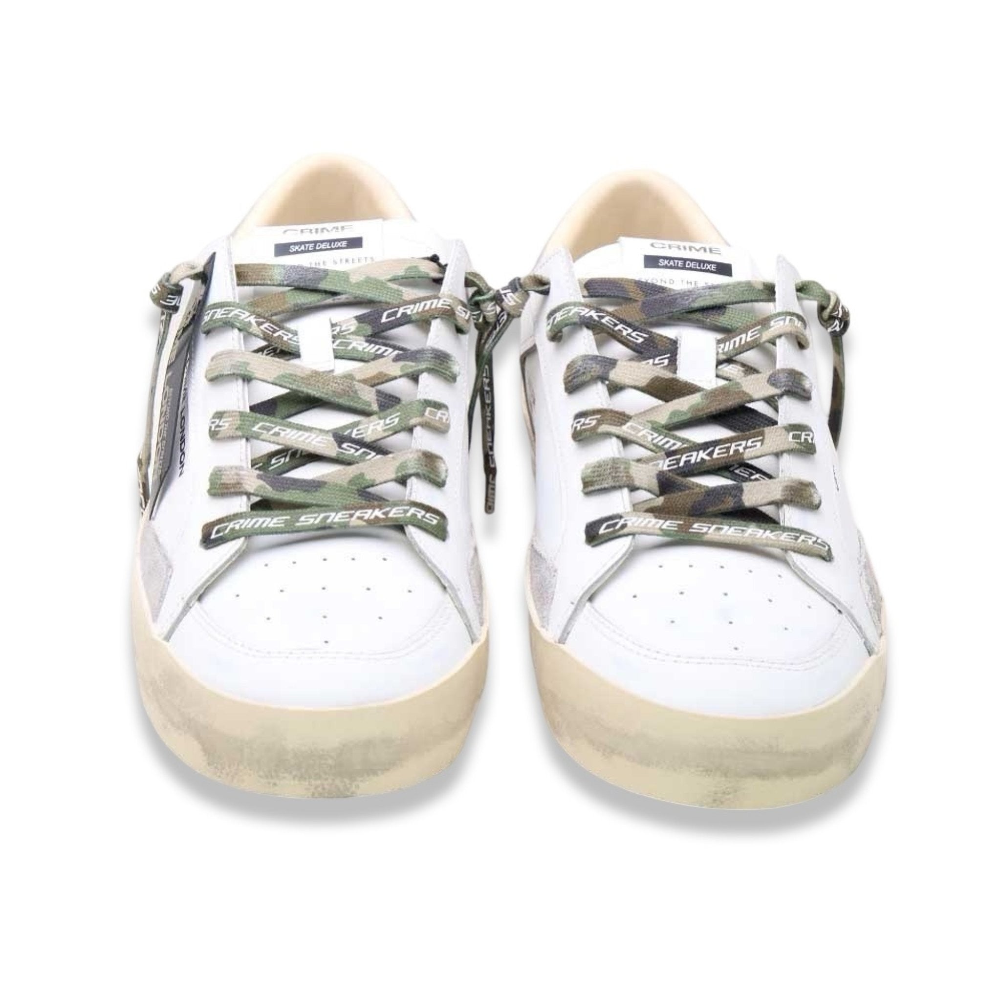 Crime london sk8 deluxe white grey