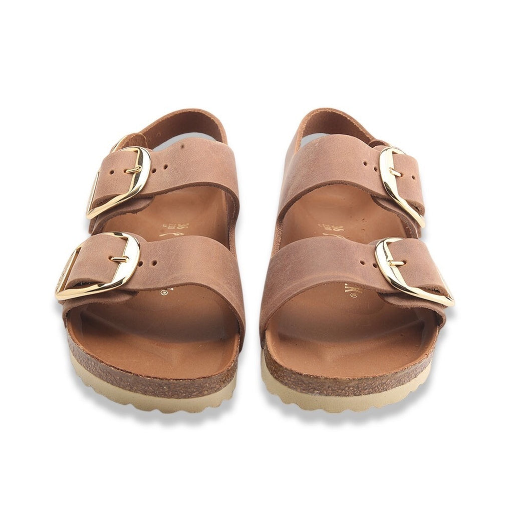 Birkenstock milano big buckle cognac