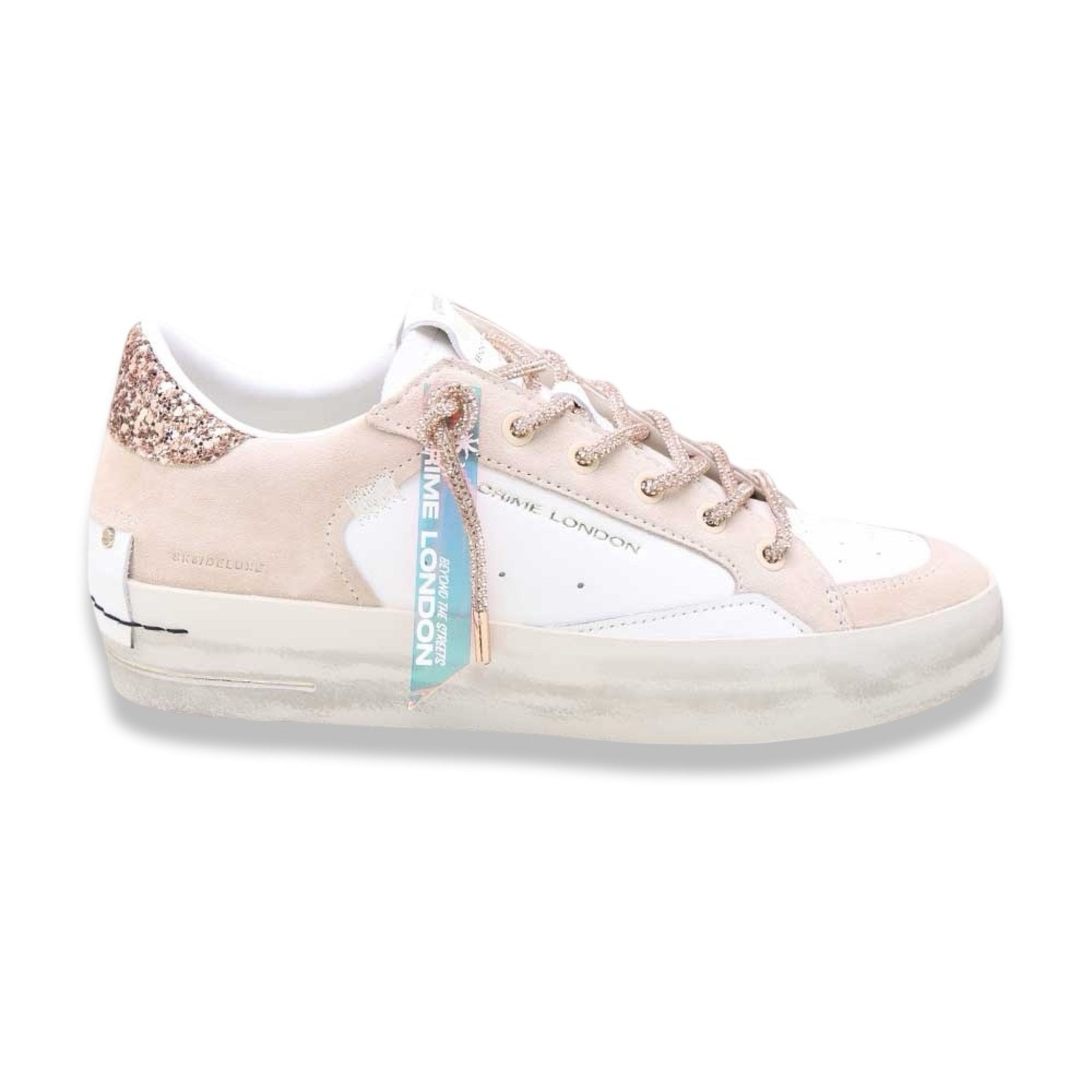 Crime london sk8 deluxe wedge beige