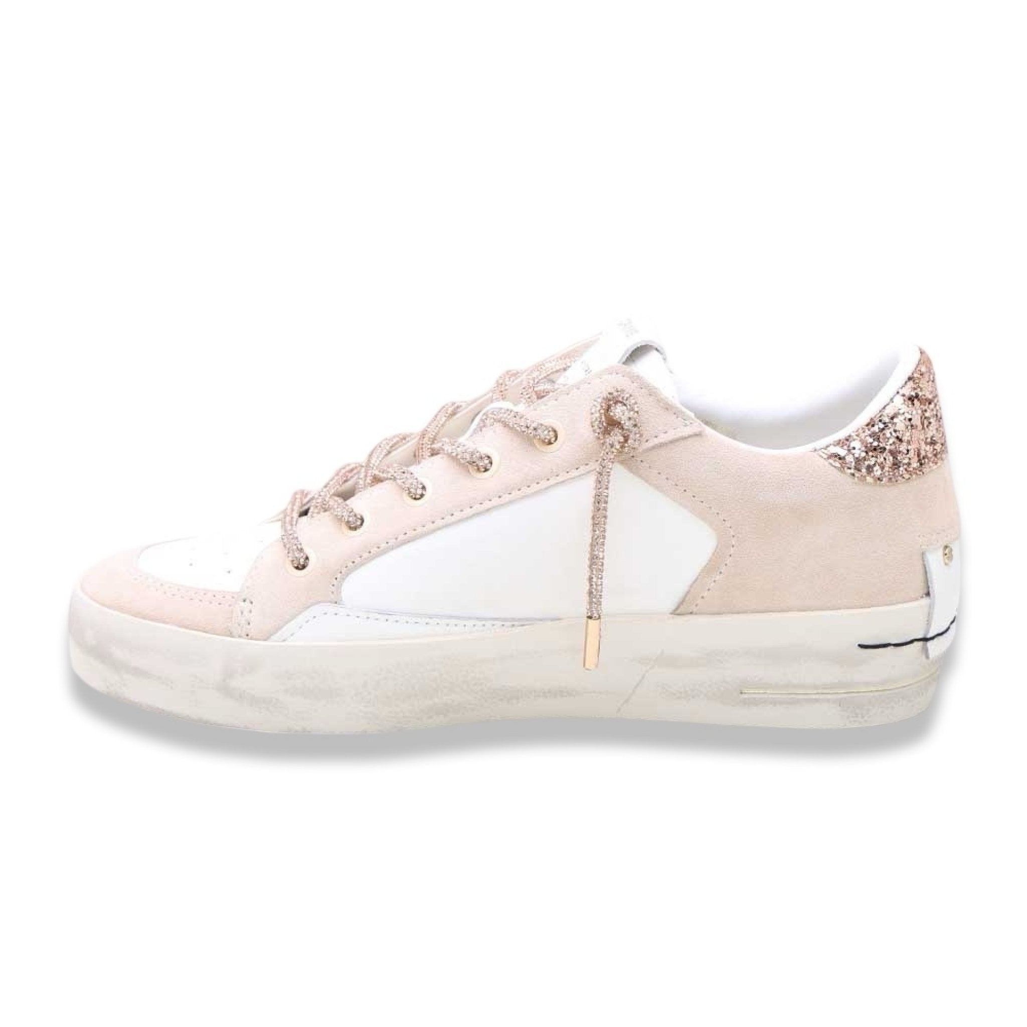 Crime london sk8 deluxe wedge beige