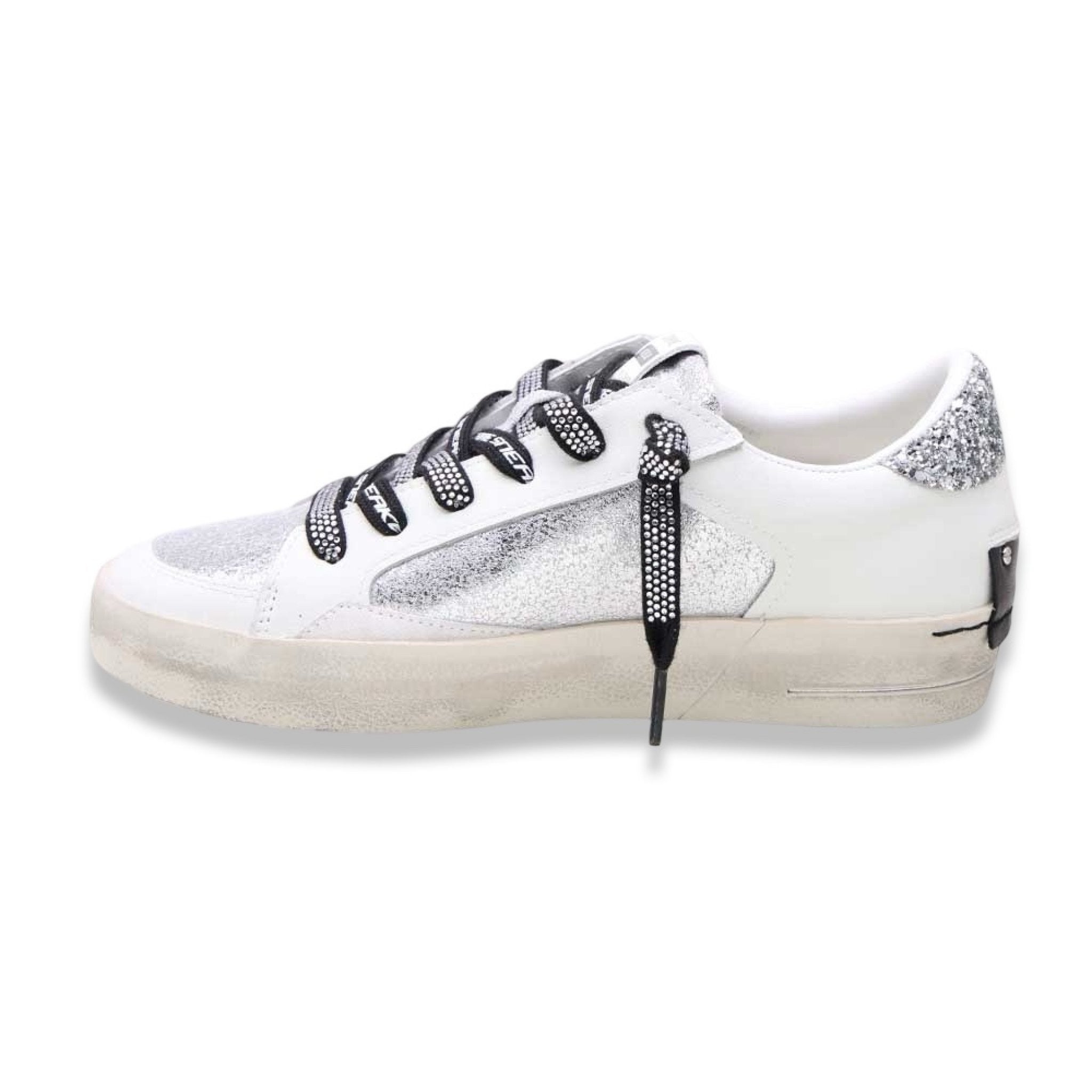 Crime london sk8 deluxe white silver
