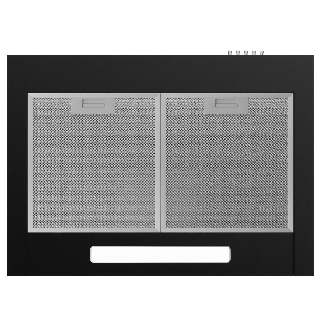 CIARRA Cooker Hood 60cm CBCB6201 600mm Kitchen Extractor Hood with Carbon Filters Recirculating&Ducting Wall Mounted Cooker Extractor Fan Black