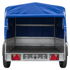 Trailer with tarpaulin GARDEN TRAILER 201 TIPP [with support wheel, blue high tarpaulin and high bows]