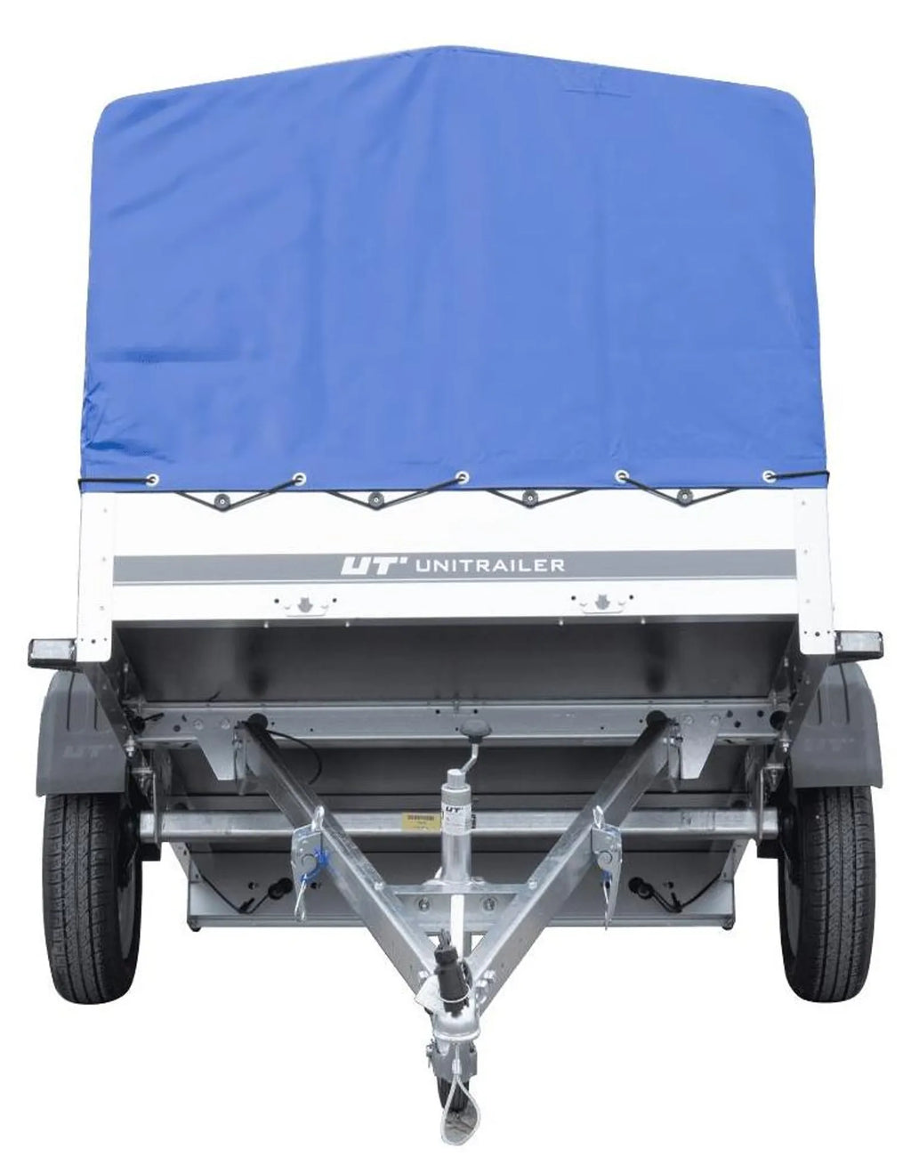 Trailer with tarpaulin GARDEN TRAILER 201 TIPP [with support wheel, blue high tarpaulin and high bows]