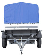 Trailer with tarpaulin GARDEN TRAILER 201 TIPP [with support wheel, blue high tarpaulin and high bows]