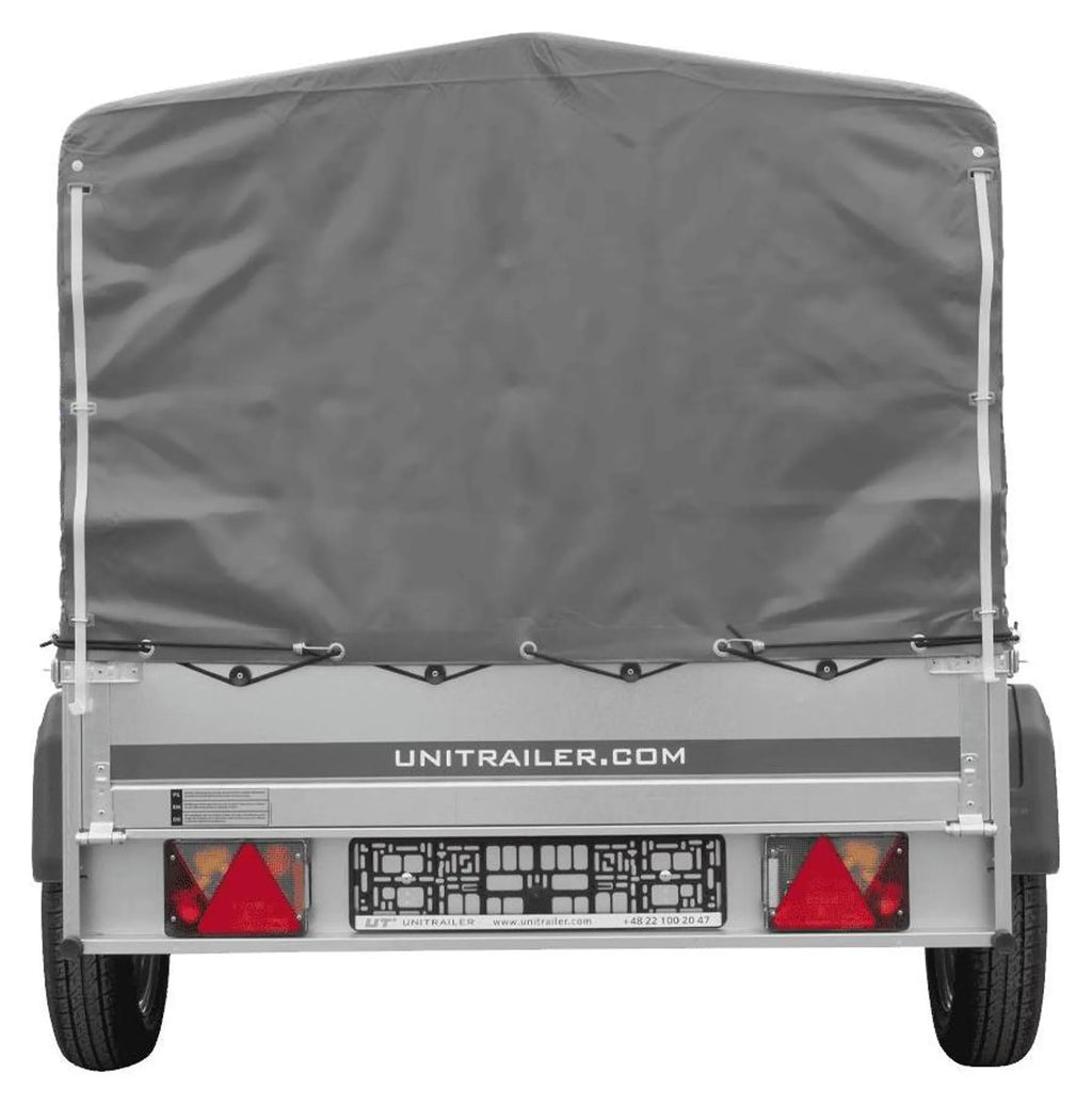 Car trailer GARDEN TRAILER 201 TIPP with support wheel, tarpaulin and high frame