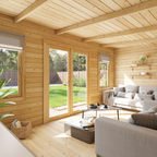 BillyOh Fraya Pent Log Cabin - Modern Garden Office Room