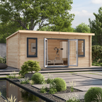 BillyOh Fraya Pent Log Cabin - Modern Garden Office Room
