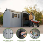 Single Entrance Plastic Shed 15X8