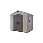 8 x 6ft Beige Outdoor Apex Garden Storage Shed