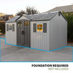Single Entrance Plastic Shed 15X8