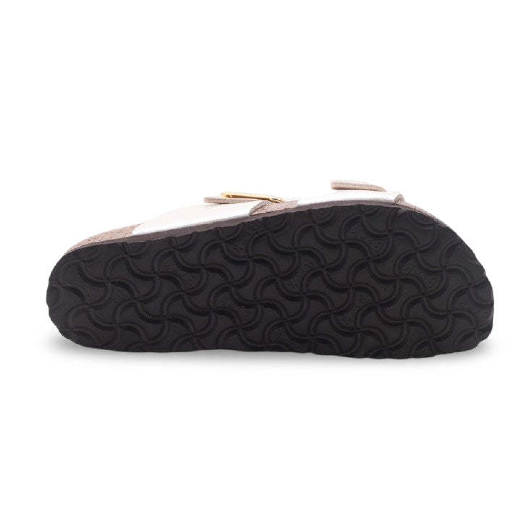 Birkenstock sidney buckle pearl white