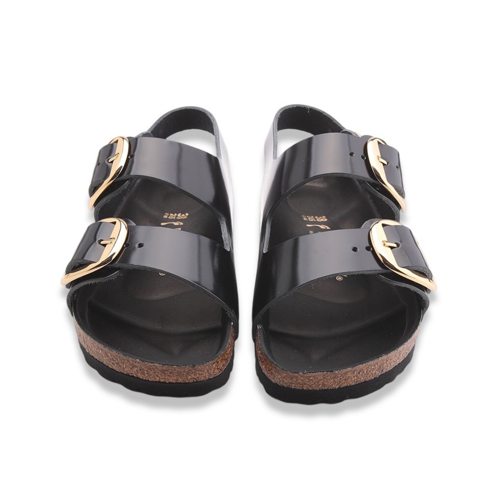 Birkenstock milano big buckle high shine black