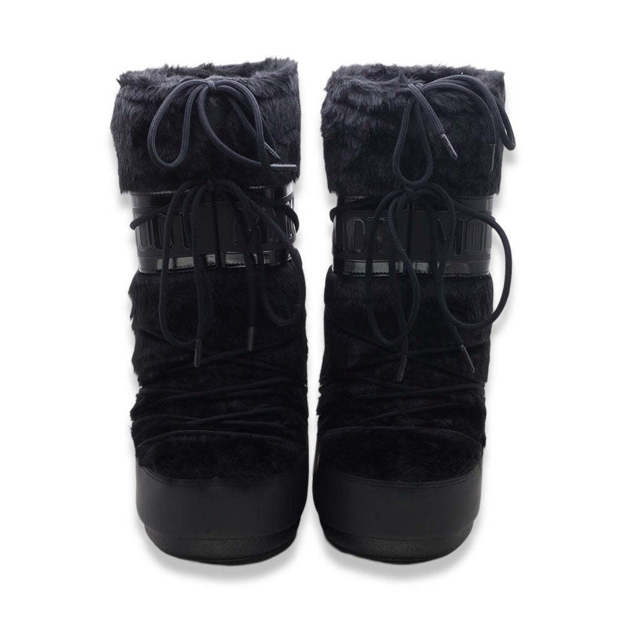 Moon boot  icon faux fur black