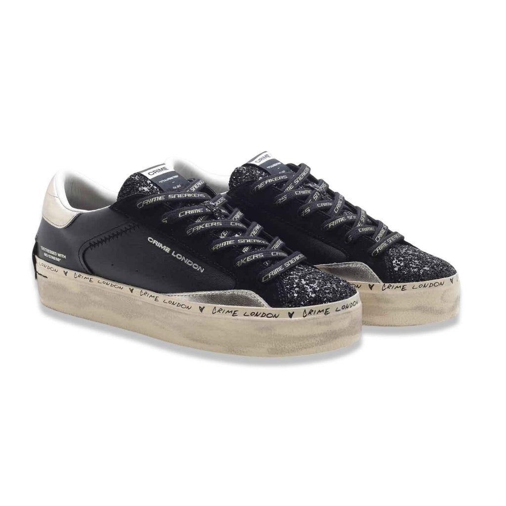 Crime London Distressed Black Gold