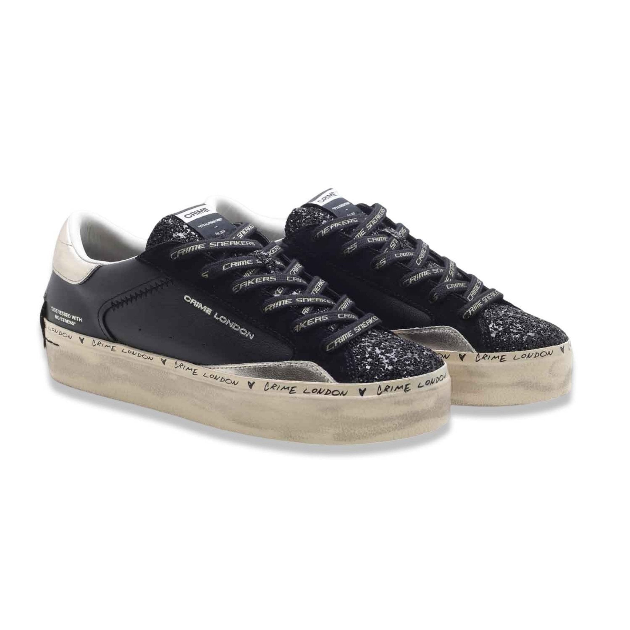 Crime London Distressed Black Gold