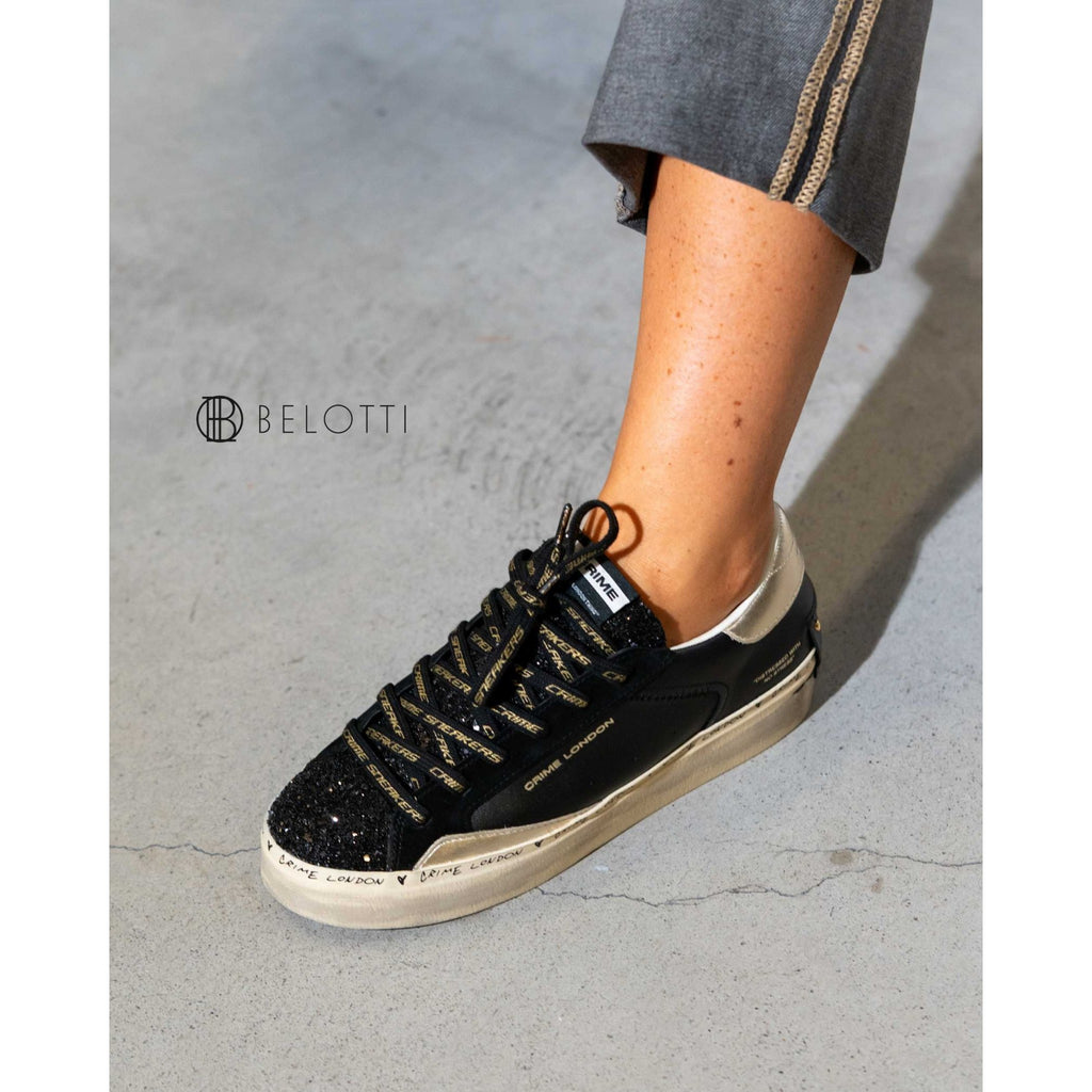 Crime London Distressed Black Gold