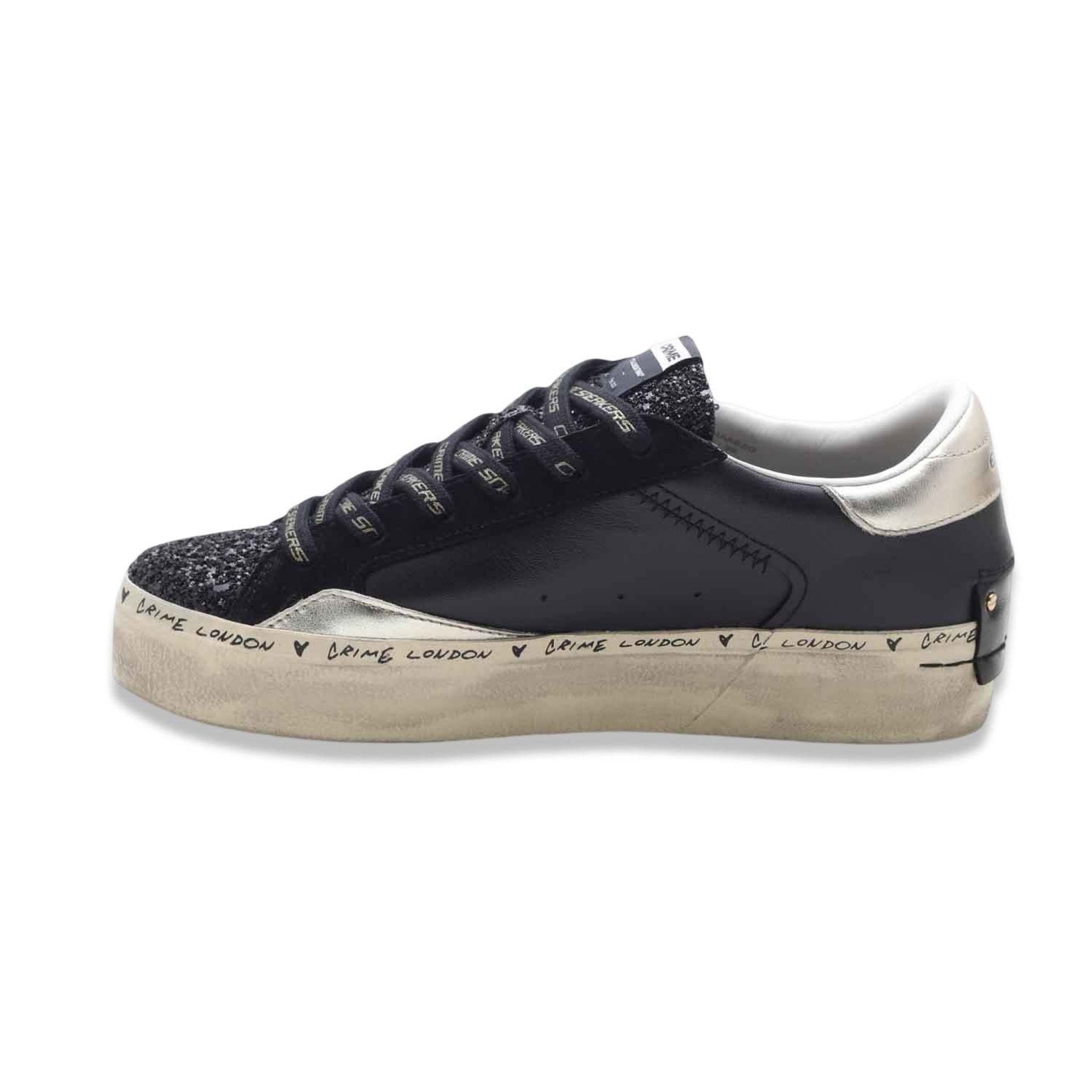 Crime London Distressed Black Gold