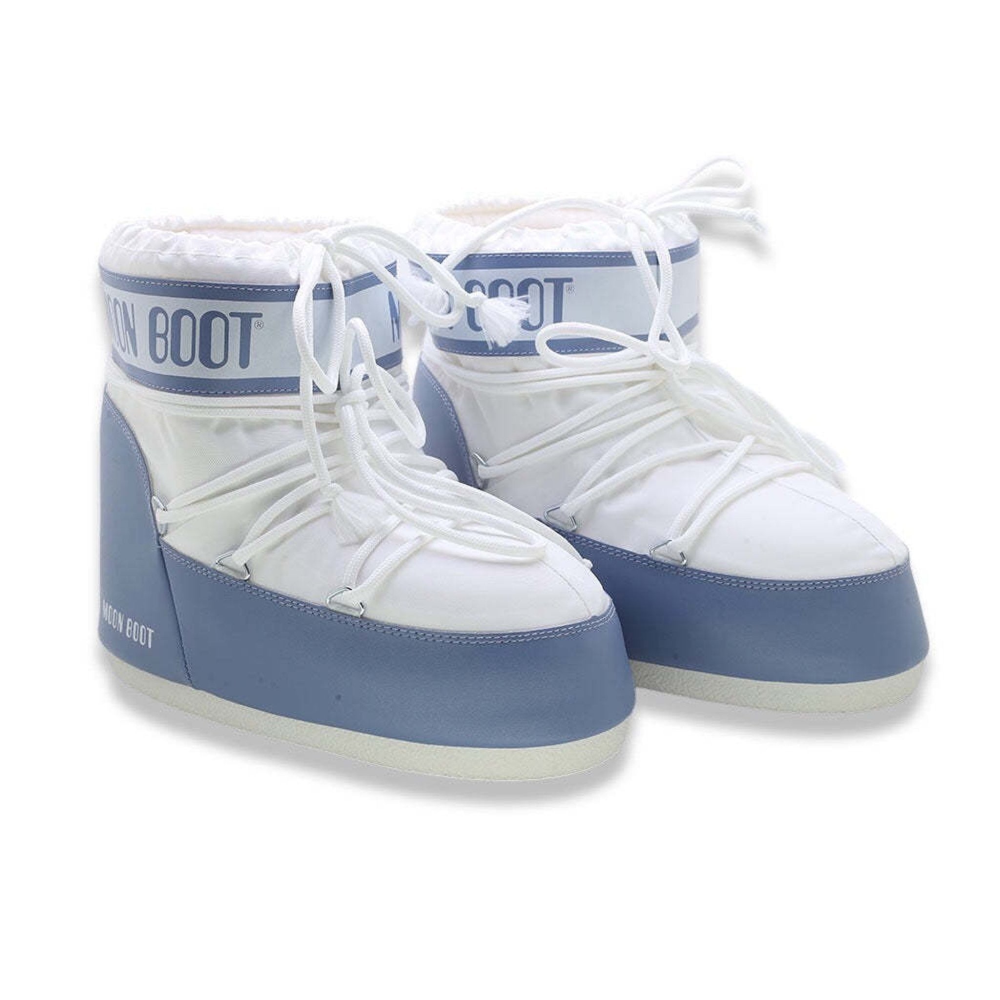 Moon boot icon low nylon elephant grey white