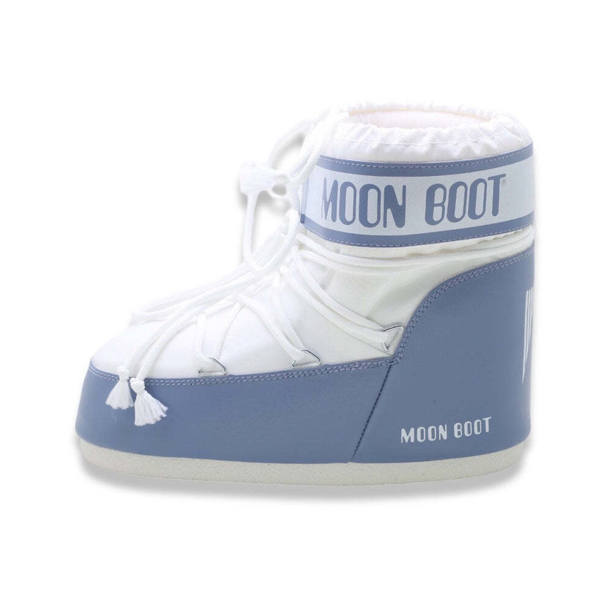 Moon boot icon low nylon elephant grey white
