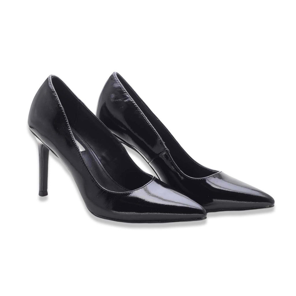 Steve Madden Secured Black Patent