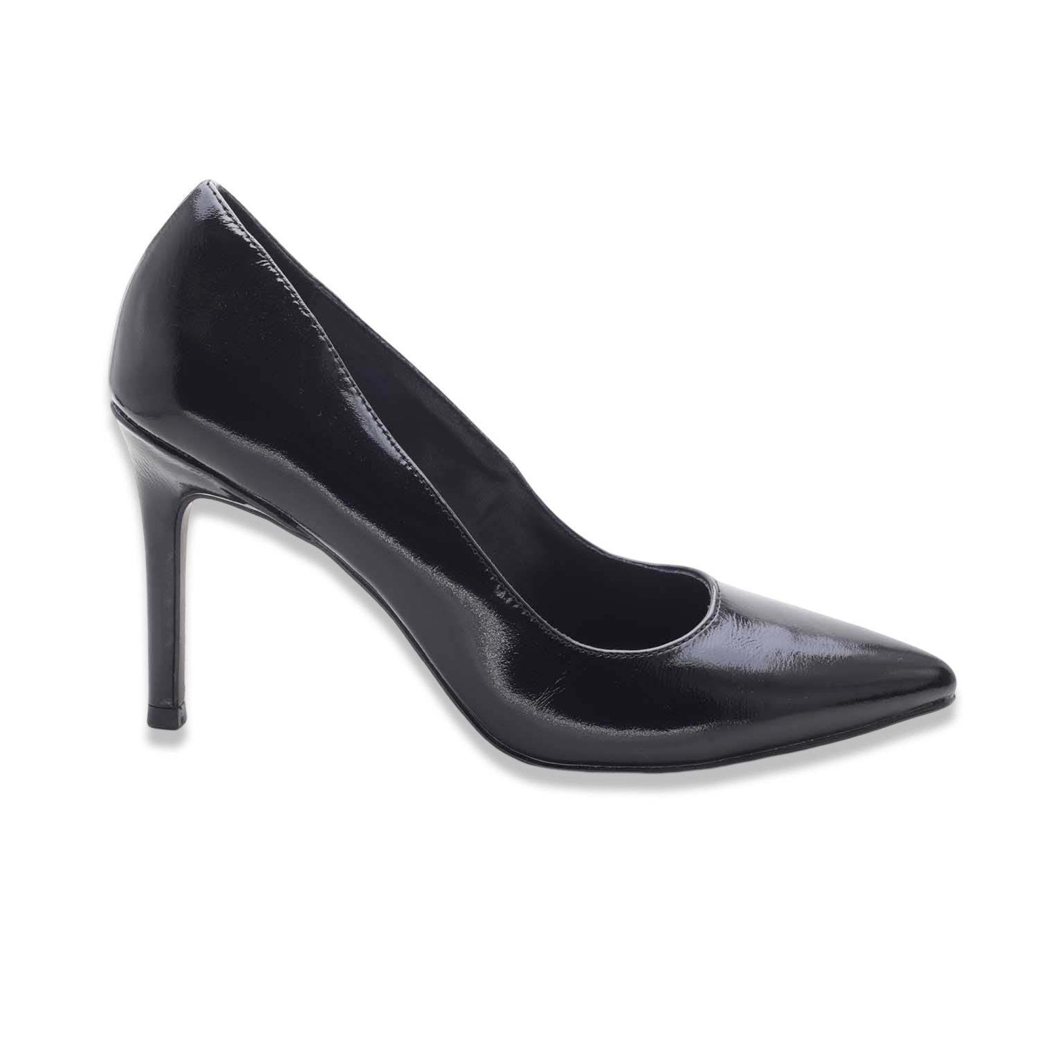 Steve Madden Secured Black Patent