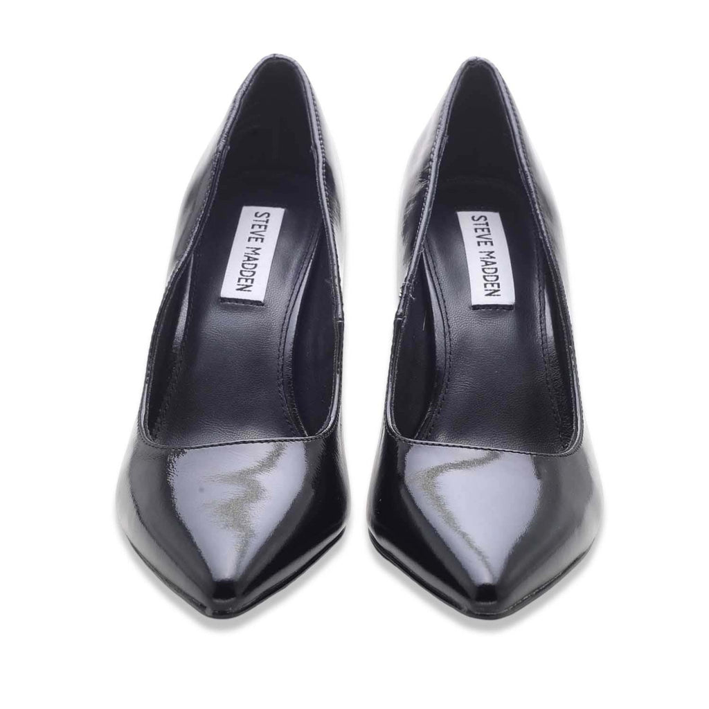 Steve Madden Secured Black Patent