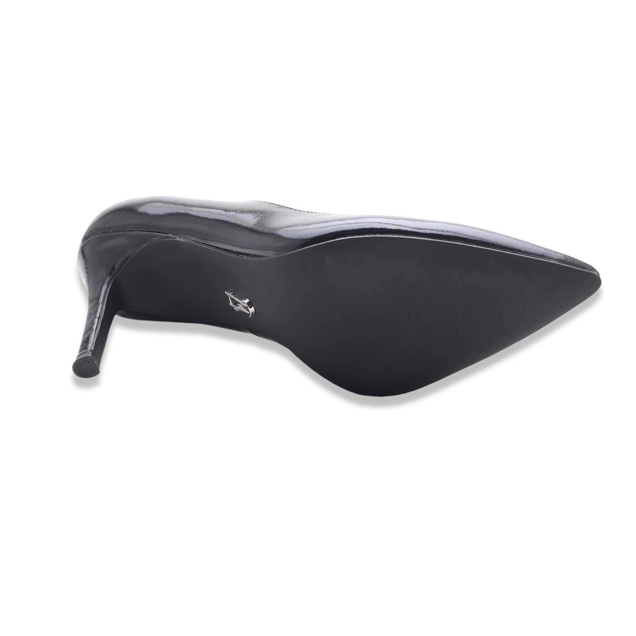 Steve Madden Secured Black Patent